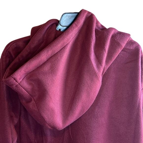 Lazer Lazer Men's Polar Fleece Pullover Hoodie Maroon, Size Large - Picture 5 of 5